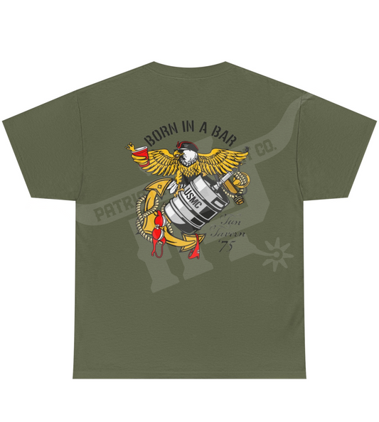 250th USMC Birthday – “Born in a Bar” Shirt & Hoodie